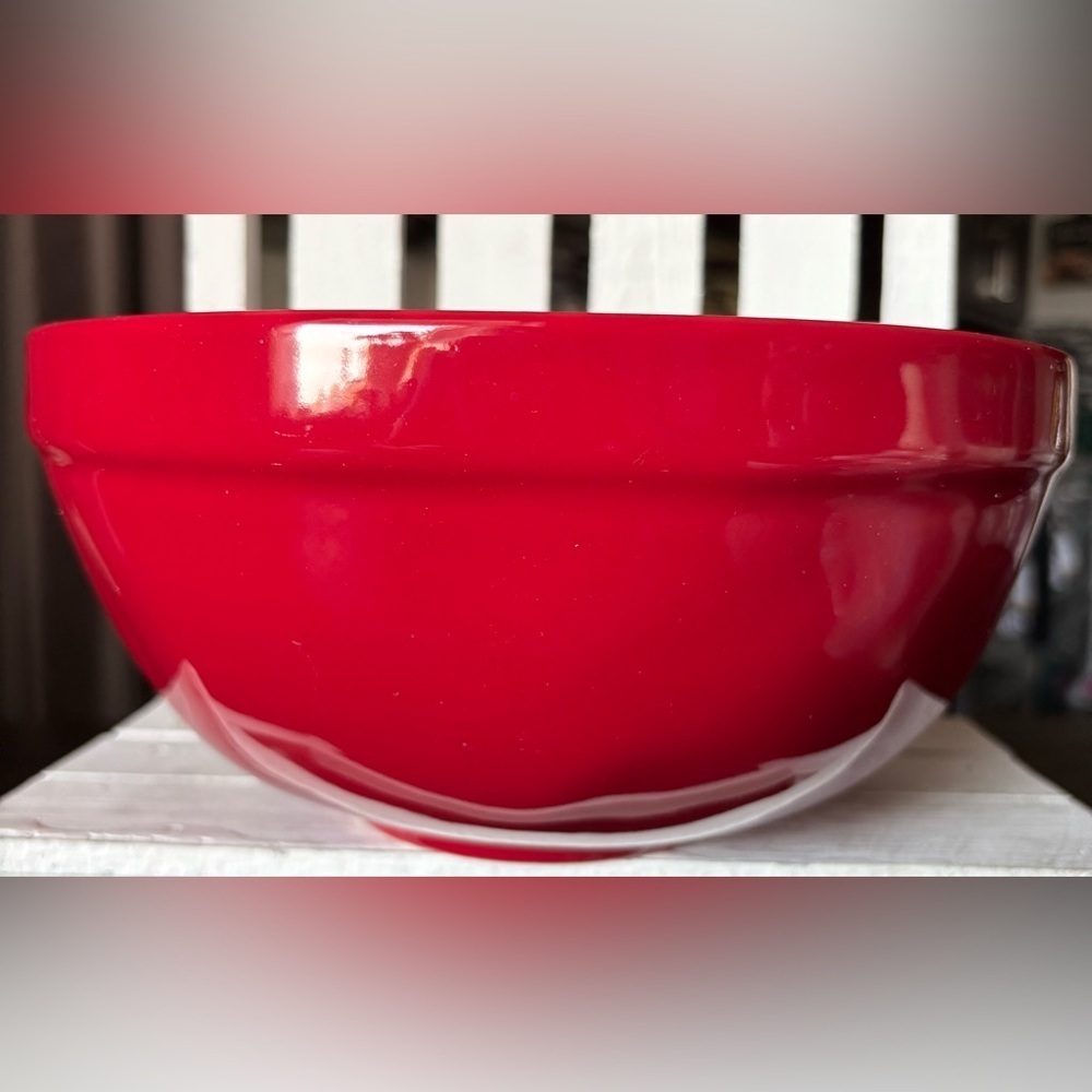 Red Rae Dunn Santa's Cookies Bowl - Picture 4 of 4